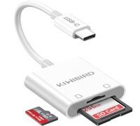 KiWiBiRD USB C SD External Memory Card Reader, Micro SD to Type C Adapter for SDHC SDXC TF Cards Compatible with iPhone 16 15 Plus Pro Max, MacBook Air Mac iPad iMac, Galaxy S24 S23, Android Phones