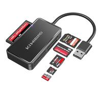 KiWiBiRD SD Card Reader XD CF Card Reader USB A Compact Flash Memory Stick Pro Duo M2 MS TF Micro SD Compatible with PC Camera Laptop