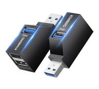 KiWiBiRD USB Double Adapter Mini USB Hub Multi Port Splitter 2 Pack | for Charging (1x USB 3.0, 2x USB 2.0), Compatible with Laptop MacBook Desktop PC Flash Drive Printer Keyboard Mouse Headset
