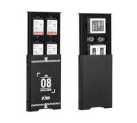 KIWIFOTOS 8 Slots Pop-up Aluminum Memory Card Case for 4 SD & 2 CF Express Type-B or XQD & 2 x Micro SD Cards, TF MSD Memory Card Case Storage Holder Organizer