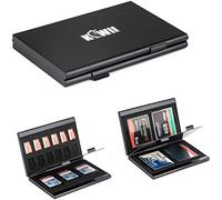 KIWIFOTOS Aluminum Memory Card Case Holder for SD SDXC SDHC/CF (Compact Flash) / MicroSD SDXC SDHC MSD TF/NS Card, SD Cards Holder Carrying Box Wallet Storage
