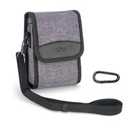 KIWIFOTOS Compact Camera Case for Sony ZV-1 ZV1F RX100 Series, Ricoh GR4 GRIIIx GR3 HDF GRII GR, Olympus TG Series, Lumix TZ99 with Shoulder Strap Small Travel Pouch (Gray Size 13 x 8 x 5cm)