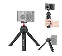 KIWIFOTOS Mini Desktop Tabletop Vlog Travel Tripod Selfie Grip for Sony ZV-1 ZV-1II ZV-1F RX100 Series R50V Powershot V1 D-Lux 8 LX100 X100 & Compact Camera, Entry-Level DSLR LED Light Mini Projector