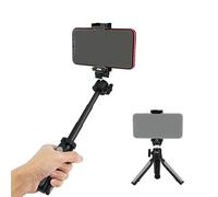 KIWIFOTOS Mini Smartphone Tripod, Selfie Stick for Smartphones with Phone Clip Tabletop Tripod Stand Mount for Shooting & Selfie Vlog - Gray