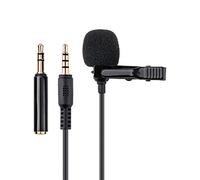 KIWIFOTOS Omnidirectional Lavalier Microphone, 3.5mm TRS TRRS Condenser Lavalier Lapel Microphone Recording Mic for Camera Camcorders PC Smartphones Camcorders ZOOM Handy Recorders (2m / 6.6')
