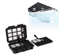 KIWIFOTOS SD & Micro SD Memory Card Case, Waterproof 114-Slot Card Holder for 22 SD, 76 MicroSD, and 16 CFexpress Type-B Cards Storage Wallet With EVA Foam for Camera Accessories Protection