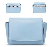 KIWIFOTOS Soft Leather Small Camera Bag for Fuji X100VI X100V X-E5, Canon PowerShot V1, Compact Camera Case with Pocket and Faux Suede Inner, Magnet Closure for Quick Access (Blue)