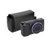 KIWIFOTOS Soft Microfiber Leather Compact Digital Camera Case for Ricoh GRIV GRIII GRIIIx HDF, RX100 Series G7X Street Photography Camera, Magnet Closure for Quick Access (Black)