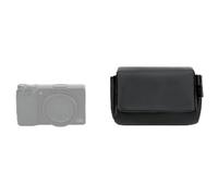 KIWIFOTOS Soft Microfiber Leather Compact Digital Camera Case for Ricoh GRIV GRIII, Kodak Ektar H35N, Canon G7XM3, Sony RX100 Series, Small Camera Bag, Magnet Closure for Quick Access (Black)