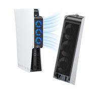 KIWIHOME Cooling Fan for PS5 Accessories, Upgraded Quiet Cooler Fan with Auto Speed, Controller USB3.0 Port & LED for PS5 2020 Only, Not for PlayStation 5 Slim/Pro, White