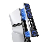 KIWIHOME Upgraded Cooling Fan for PS5 Pro with 4 Fans & 36 Blades, Quieter Cooler with Adjustable Speed, Auto On/Off, USB3.0 Port and LED, Not for PS5 2020/Slim Version 2023