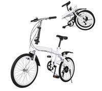 KiwiHood 20 Inch Folding Bike for Adult Men Women, Portable Foldable Bicycle 6 Speed Adjustable Height City Bike Lightweight Foldable Bike for Adult Teens, 90KG Load Capacity