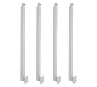 KiwiHood 4-Pack Metal Stair Baluster Posts - 39.37 Inch High Rectangular Stair Handrail Posts with Sturdy Base, Adjustable Up to 43°, for Indoor/Outdoor Staircases, Entries, Platforms, Villas (White)