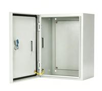 KiwiHood Outdoor Electrical Box IP55 Weatherproof Enclosure with Lock and Keys, 25x30x15cm Wall Mount Steel Junction Box for Indoor Outdoor Use, Protection from Dust Rain Snow