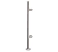 KiwiHood Stainless Steel Glass Railing Post with Clamp - Suitable for Pool Fence, Garden Balcony & Staircase (90cm)