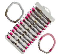 KIWILEPI Bachelorette Party Favors, 12pcs Beaded Bracelets Team Bride Bridal Shower Wedding Party Supplies, 18cm or medium, acrylic letters and clay polymer beads