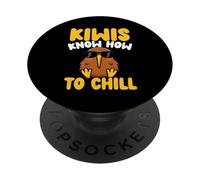 Kiwis Know How To Chill Cool Sunglasses Kiwi PopSockets Adhesive PopGrip