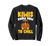 Kiwis Know How To Chill Cool Sunglasses Kiwi Sweatshirt