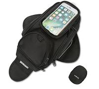 KIWISE Motorcycle Tank Bag Universal Waterproof Riding Organizer with Strong Magnetic Gas Oil Fuel Tank Bag Bigger Window for Honda Yamaha Suzuki Kawasaki Harley