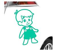 Kiwistar - Car Sticker Baby on Board - Turquoise - Boy Overalls - Without Desired Text 24cm - Decal for Bicycle Vehicle Truck SUV