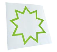 Kiwistar - Car Sticker - Bahai Nine Pointed Star10 x 10 cm - green - Decals for Tuning, Vehicle, Truck, Bicyle, SUV, Laptop