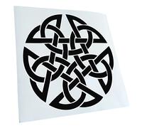 Kiwistar - Car Sticker - Celtic Pentagram Pentacle Druids 10 x 10 cm - Black - Decals for Tuning, Vehicle, Truck, Bicyle, SUV, Laptop