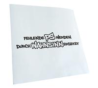 Kiwistar - Car Sticker - Dark Grey - 24 x 6 cm Missing PS Are Behind ... - Rear Window Car Sticker Weatherproof for Car Truck Moped Truck - Sticker Exterior Self-Adhesive Tuning Accessories for