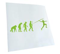 Kiwistar - Car Sticker - Javelin Throw Evolution - Lime Green - 24 x 8 cm - Rear Window Car Sticker Weatherproof for Car Truck Moped Truck - Sticker Exterior Self-Adhesive Tuning Accessories for