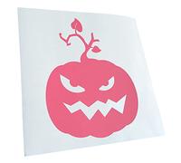 Kiwistar - Car Sticker - Light Pink - 13 x 10 cm Evil Pumpkin Bad Horror Pumpkin - Rear Window Car Sticker Weatherproof for Car Truck Moped Truck - Sticker Exterior Self-Adhesive Tuning Accessories