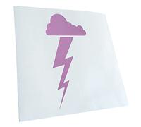Kiwistar - Car Sticker - Lilac - 30 x 15 cm Thunderstorm Cloud Lightning - Rear Window Car Sticker Weatherproof for Car Truck Moped Truck - Sticker Exterior Self-Adhesive Tuning Accessories for Window