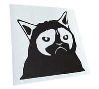 Kiwistar - Car Sticker - Matte Black - 10.5 x 10 cm Grumpy Cat - Meme - No - Rear Window Car Sticker Weatherproof for Car Truck Moped Truck - Sticker Exterior Self-Adhesive Tuning Accessories for