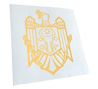 Kiwistar - Car Sticker - Moldova Crest - 40 x 32 cm - Creme - Decals for Tuning, Vehicle, Truck, Bicyle, SUV, Laptop