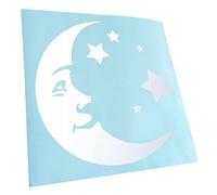 Kiwistar - Car Sticker - Moon and Stars Sticker for Car, Laptop, Bicycle, Truck, Motorcycle Multicoloured JDM Decal Racing