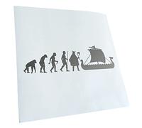 Kiwistar - Car Sticker - Viking Ship Evolution - 20 x 5.5 cm - Silver - Decals for Tuning, Vehicle, Truck, Bicyle, SUV, Laptop