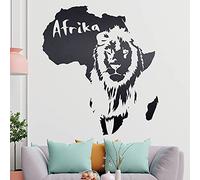 KIWISTAR Lion and Lettering Africa Wall Sticker in 6 Sizes - Wall Sticker - Decoration for Kitchen, Living Room, Bedroom, Bathroom