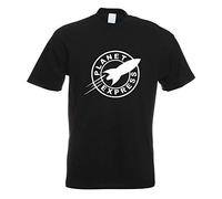 Kiwistar - Rocket - Planet Express - Rocket T-Shirt in 15 Men's Funshirt Printed Design Fun Motive Top Cotton S M L XL XXL Black