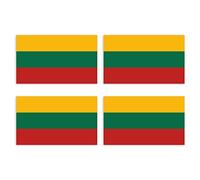 KIWISTAR Sticker 4.5 x 2.7 cm Lithuania Country State Car Sticker Flag Countries Coat of Arms Flag Sticker License Plate