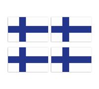 KIWISTAR Sticker 4.5 x 2.8 cm Finland Country State Car Sticker Flag Countries Coat of Arms Flag Sticker License Plate