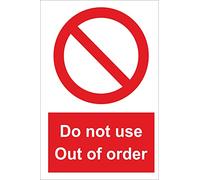 Kiwistar - Sticker - Sign - 80x60cm - Do Not Use Out of Order - Warning - Notice - Sticker - Safety - School - Home - Office