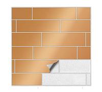 Kiwistar Tile Stickers Cooper semi Gloss 5 x 20 cm - 1 Pieces - Adhesive Tiles - Tile Pattern - Sticker Tiles - Glue Over The Wall Tiles