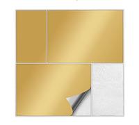 Kiwistar Tile Stickers Gold semi Gloss 14,5 x 19,5 cm - 25 Pieces - Adhesive Tiles - Tile Pattern - Sticker Tiles - Glue Over the wall Tiles