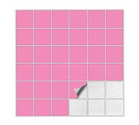 Kiwistar Tile Stickers Light Pink semi Gloss 7,5 x 7,5 cm - 1 Pieces - Adhesive Tiles - Tile Pattern - Sticker Tiles - Glue Over The Wall Tiles