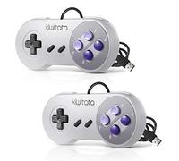 KIWITATA 2X Classic SNES USB Controller for Retro Gamings, SNES Wired USB Joypad Game Controller for Windows PC Mac Raspberry Pi