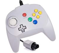 KIWITATA N64 Mini Controller, kiwitatá Retro N64 Wired Bit Game Pad Upgraded Joystick Remote Controller for Classic N64 Console (Gray)