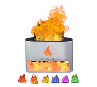 KIWZXKA Fireplace Flame Crystal Salt Aromatherapy, Essential Oil Diffuser 250mL, Flame Aroma Humidifier, Himalayan Salt Lamp With Automatic Safety Switch
