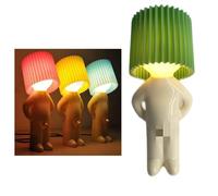 KIWZXKA Shy Man Lamp, Cute Boy Night Light, Naughty Boy Creative Desk Lamp, LED Plug-in Table Lamp for Bedroom, Bathroom, Toilet (Green)