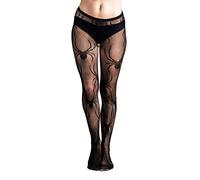 Kix`ies Stockings for Women | Thigh High Stockings with No-Slip Grip Stay Ups Thigh Bands | Womens Thigh High Stockings (Halloween-Spiders Tights 1802C), Halloween-Spiders Tights 1802c, C