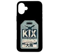 KIX Kansai Osaka Japan Airport CodeJapanese Kanji Souvenir Case for iPhone 16 Plus