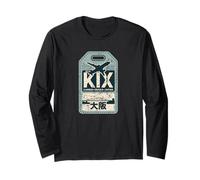 KIX Kansai Osaka Japan Airport CodeJapanese Kanji Souvenir Long Sleeve T-Shirt