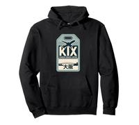 KIX Kansai Osaka Japan Airport CodeJapanese Kanji Souvenir Pullover Hoodie